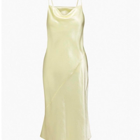 Aritzia Babaton yellow satin dress - Picture 7 of 8